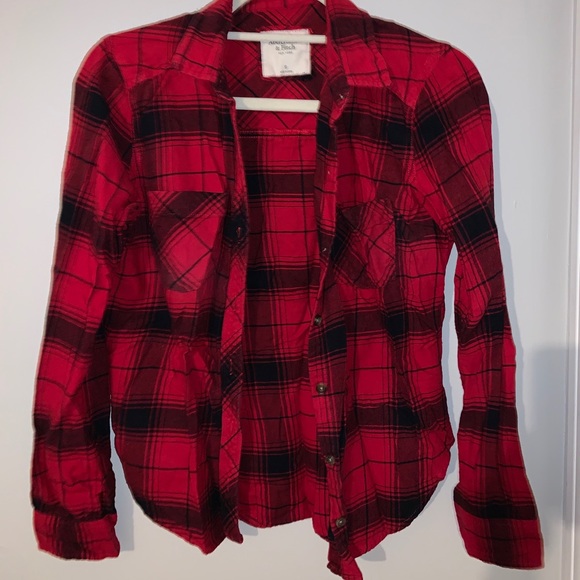 Abercrombie & Fitch Oversized Plaid Flannel - Picture 1 of 3